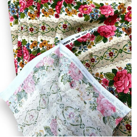 6.5 yds Vtg House 'N Home Fabrics & Draperies Decorator floral Upholstery Fabric - Picture 16 of 16